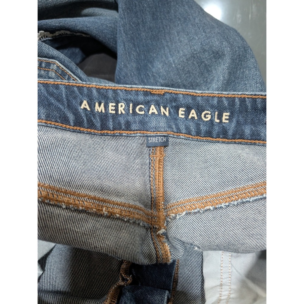 American Eagle Low-Rise Flare Jean   Lace Trim Size 4 - Picture 10 of 13
